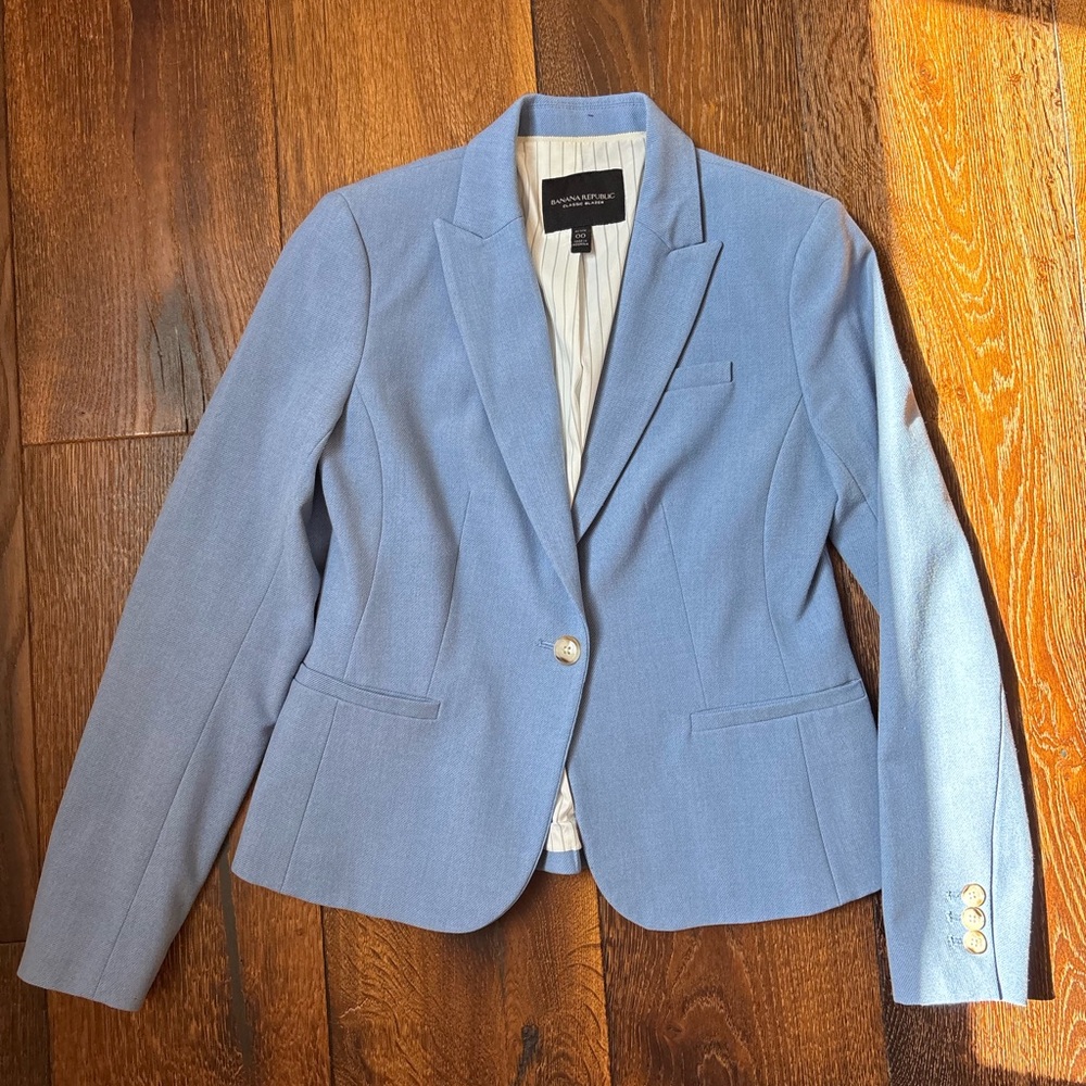 Banana Republic Sky Blue Blazer